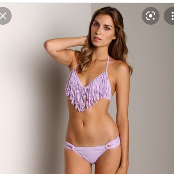 NWOT L*Space Audrey purple fringe bikini set - Picture 2 of 3